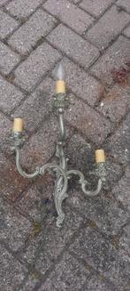 Prachtige bronze  franse  3-arms  applique Zilverkleurig, Ophalen of Verzenden