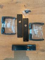 Deurkruk vierkant met kortschild blind zwart, Doe-het-zelf en Verbouw, Hang- en Sluitwerk, Ophalen of Verzenden, Nieuw, Klink of Kruk