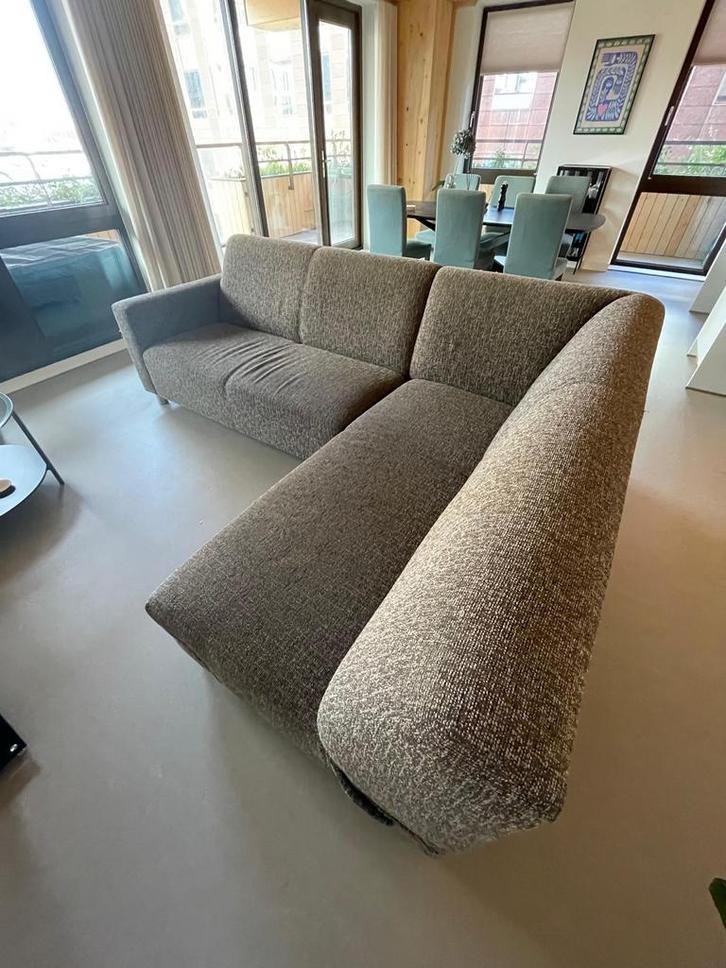 Donkerbruine Hoekbank - Goede Staat!, Huis en Inrichting, Banken | Bankstellen, Gebruikt, Hoekbank, Vierpersoons of meer, 250 tot 300 cm