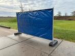46 Bouwhekken met donkerblauwe zeilen - Eenmalig gebruikt, Ophalen, Zo goed als nieuw