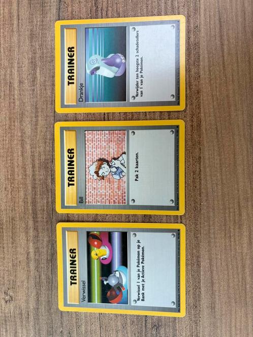 Base Set NL klein lotje trainerkaarten (EXC), Hobby en Vrije tijd, Verzamelkaartspellen | Pokémon, Zo goed als nieuw, Meerdere kaarten