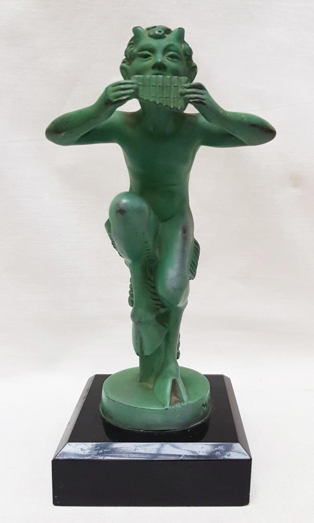 Max Le Verrier - Automascotte - Satertje., Antiek en Kunst, Kunst | Beelden en Houtsnijwerken, Ophalen of Verzenden