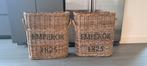 Hier 2 mooie smalle rietenmanden met handgreep, Ophalen, Zo goed als nieuw, Rechthoekig
