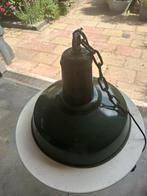 Emaille  Franse hanglamp groen (40 cm), Huis en Inrichting, Lampen | Hanglampen, Ophalen of Verzenden, Zo goed als nieuw, Minder dan 50 cm
