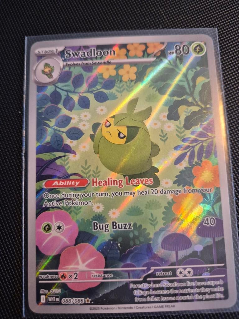 088 Swadloon White Flare Pokemon TCG, Ophalen of Verzenden, Zo goed als nieuw