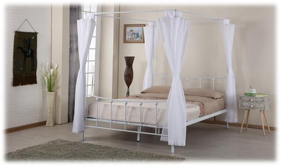 Amore hemelbed 2-persoons - Wit, Huis en Inrichting, Slaapkamer | Bedden