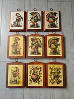 Hummel afbeeldingen op hout 9 stuks, Ophalen of Verzenden, Gebruikt, Hummel