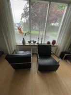 Harvink zwarte fauteuils, Huis en Inrichting, Fauteuils, Ophalen, Gebruikt, 75 tot 100 cm, Metaal