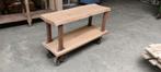 TV Meubel Eiken Boomstamplanken - Showroom model, Ophalen, 100 tot 150 cm, Zo goed als nieuw, Minder dan 100 cm