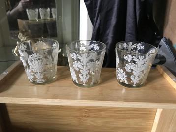 3x leuke water glazen  beschikbaar voor biedingen