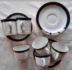 Douwe Egberts Winterling kopjes kobalt blauwe gouden biesjes, Ophalen of Verzenden, Zo goed als nieuw, Beker of Kan