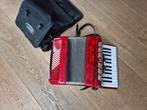 NIEUW accordeon "Classic Cantabile 48 Bas; Secondo III" rood, Muziek en Instrumenten, Accordeons, 48-bas, Toetsaccordeon, Zo goed als nieuw