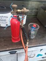 Gasfles incl. Brander, soldeertin/vet, Doe-het-zelf en Verbouw, Ophalen of Verzenden, Gebruikt
