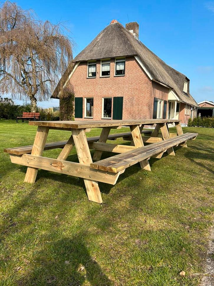 Tuintafel 500cm de grootste tafel van de BENELUX, Tuin en Terras, Picknicktafels, Nieuw, Rechthoekig, Hout, Ophalen of Verzenden