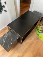 Salontafel Zwart Marmerlook & Goud, Huis en Inrichting, Tafels | Salontafels, Ophalen, Gebruikt, 100 tot 150 cm, 50 tot 100 cm