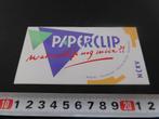 sticker omroep NCRV paperclip wat wil je nog méér? *, Verzamelen, Ophalen, Zo goed als nieuw, Bedrijf of Vereniging