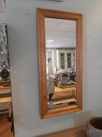 Facetgeslepen spiegel met houten lijst 43 x 94 cm, Ophalen, Minder dan 50 cm, Zo goed als nieuw, Minder dan 100 cm