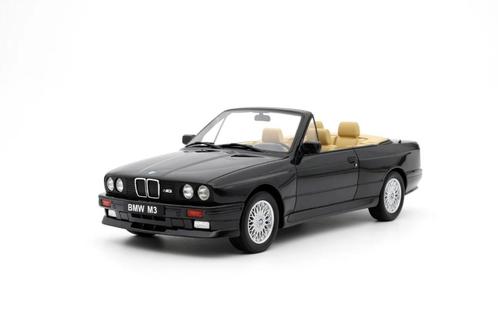 BMW E30 M3 Cabrio '89 Zwart Metallic OTTO MOBILE 1/18 OT1012, Hobby en Vrije tijd, Modelauto's | 1:18, Nieuw, Auto, OttOMobile