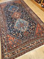 Vintage handgeknoopt perzisch tapijt qashqai 319x170, 200 cm of meer, 150 tot 200 cm, Gebruikt, Rechthoekig