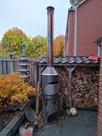 Buiten Kachel / BBQ combinatie   - rvs !, Tuin en Terras, Tuinhaarden, Ophalen, Gebruikt