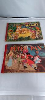 oude sticker verzamelboeken Walt Disney  bambi en peterpan, Boek of Spel, Gebruikt, Ophalen of Verzenden, Overige figuren