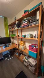 Lundia set met stellingkasten en groot bureaublad, Ophalen, Gebruikt