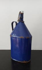 Oude veldfles  emaille blauw beugelfles, Antiek en Kunst, Ophalen of Verzenden
