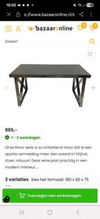 spiegelglas eettafel 180cm tafel, Ophalen, Gebruikt, Rechthoekig, 50 tot 100 cm