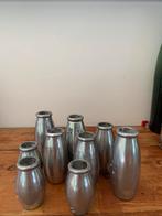 Vintage Set kaarsenstandaard kandelaar 9x, Ophalen of Verzenden, Koper of Brons