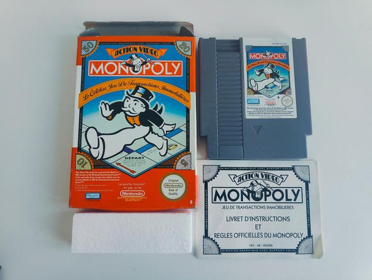 MONOPOLY PAL B Compleet Nintendo NES Origineel, Spelcomputers en Games, Games | Nintendo NES, Gebruikt, 3 spelers of meer, Vanaf 3 jaar