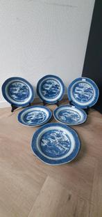 Chinees 6x octagonale 18de eeuws borden, Ophalen of Verzenden