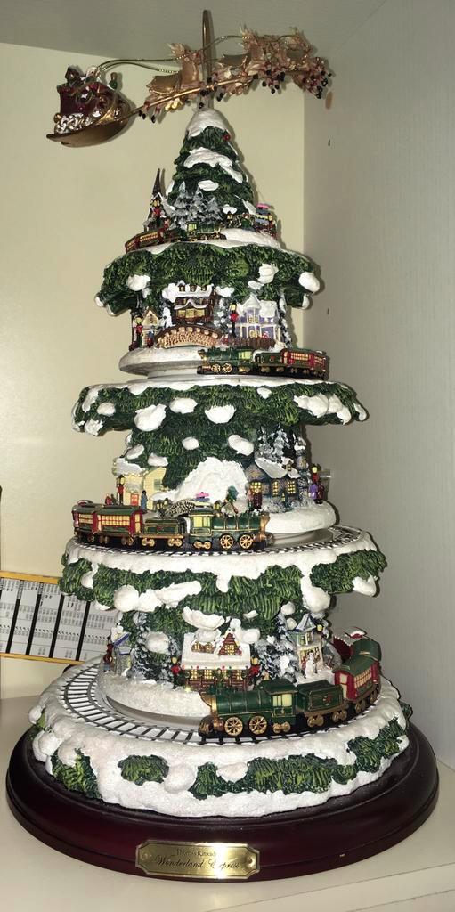 Thomas Kinkade Wonderland Express kerstboom collectorsitem, Diversen, Kerst, Gebruikt, Ophalen