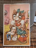 Zeer Oude Ansichtkaart Kinderen met Bewegende Oogjes, Verzamelen, Ansichtkaarten | Nederland, Ophalen of Verzenden, Voor 1920