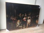 De Nachtwacht Rembrandt Canvas Schilderij in Lijst 100x70, 50 tot 75 cm, Nieuw, Ophalen of Verzenden, Schilderij