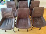 6x eetkamerstoel, Huis en Inrichting, Stoelen, Ophalen, Gebruikt, Bruin, Onbekend