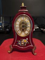 Antieke Tafelklok met Bloemmotief, Antiek en Kunst, Antiek | Klokken, Ophalen of Verzenden