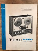 Handleiding TEAC A-2300, Audio, Tv en Foto, Bandrecorders, Ophalen of Verzenden