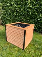 Prachtige plantenbak met stalen hoekframe van douglashout!, Ophalen, Tuin, Vierkant, Nieuw