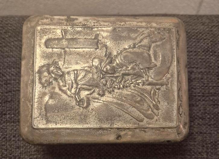 Antieke Douwe Egberts Theedoos, Antiek en Kunst, Antiek | Tin, Ophalen of Verzenden