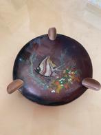 Vintage koperen asbak, messing asbak, geëmailleerde asbak, Antiek en Kunst, Ophalen of Verzenden