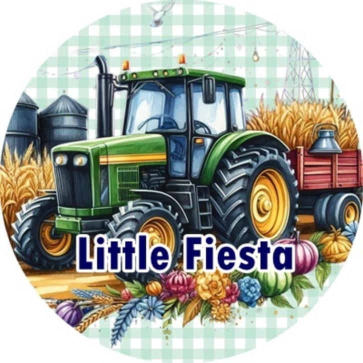 L1059 icing frosting tractor 18cm eetbare taart plaat print, Hobby en Vrije tijd, Taarten en Cupcakes maken, Nieuw, Versiering