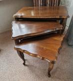 Louis XV Bijzettafels - Set van 3 Massief Hout, Antiek en Kunst, Antiek | Meubels | Tafels, Ophalen