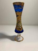 Vintage Boheemse vaas van kobaltblauw glas, Antiek en Kunst, Antiek | Glas en Kristal, Ophalen of Verzenden