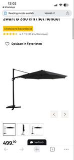 Grote Karwei Parasol - nieuw, Ophalen, Kantelbaar, Overige typen, Zo goed als nieuw