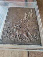 Brons relief antieke, Ophalen of Verzenden, Hout, Minder dan 50 cm, Minder dan 50 cm