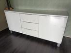 Hoogglans wit dressoir, Huis en Inrichting, Kasten | Dressoirs, Ophalen, Gebruikt, 150 tot 200 cm, Modern