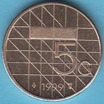 Nederland Vijfje (5 gulden) 1999 UNC in munthouder, Postzegels en Munten, Munten | Nederland, Ophalen of Verzenden, Koningin Beatrix