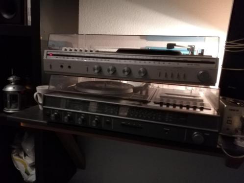 Vintage Aristona ST 3100 Stereo Set met Pick-up en boxen, Audio, Tv en Foto, Stereo-sets, Gebruikt, Cassettedeck, Tuner of Radio