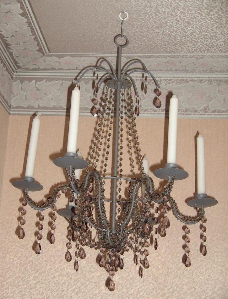 KANDELAAR PLAFOND HANGER GROOT Dia 45 CM GRIJS Nieuw, Antiek en Kunst, Curiosa en Brocante, Ophalen of Verzenden