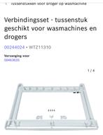 Siemens Bosch Verbindingsset voor wasmachine &droger - Nieuw, Ophalen of Verzenden, Nieuw